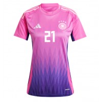 Camiseta Alemania Ilkay Gundogan #21 Visitante Equipación para mujer Eurocopa 2024 manga corta